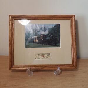 Vintage June 1885 WILMINGTON & MANCHESTER Train Ticket No.578 in frame 6"×11"‎